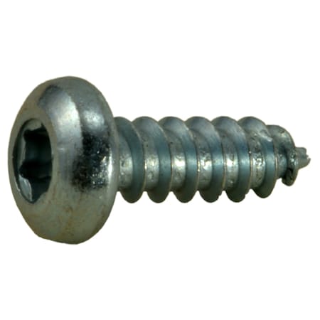 Midwest Fastener Sheet Metal Screw, #8 x 1/2 in, Zinc Plated Steel Pan Head Torx Drive, 40 PK 37063